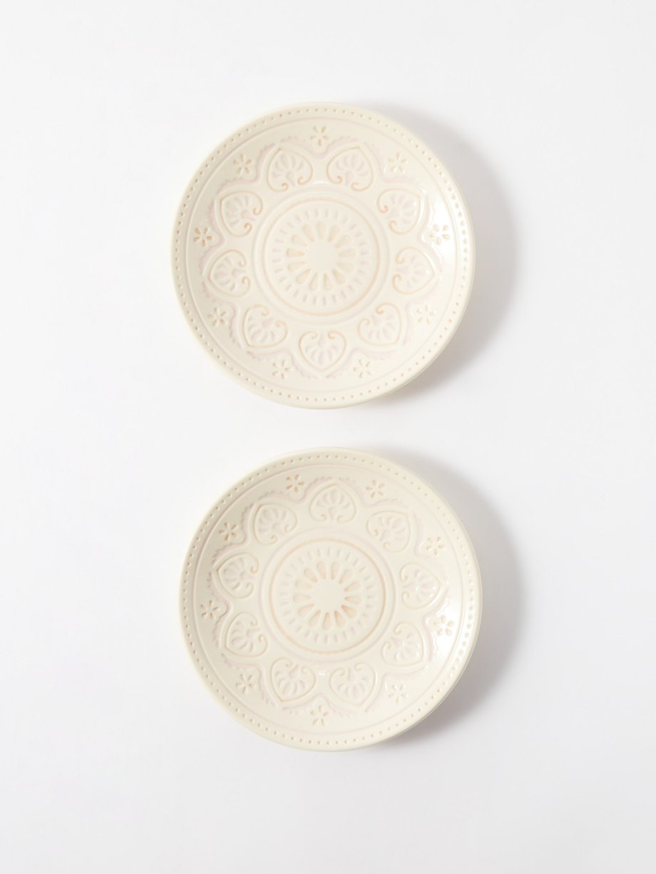 Sensi Studio Set of two Heart ceramic dessert plates