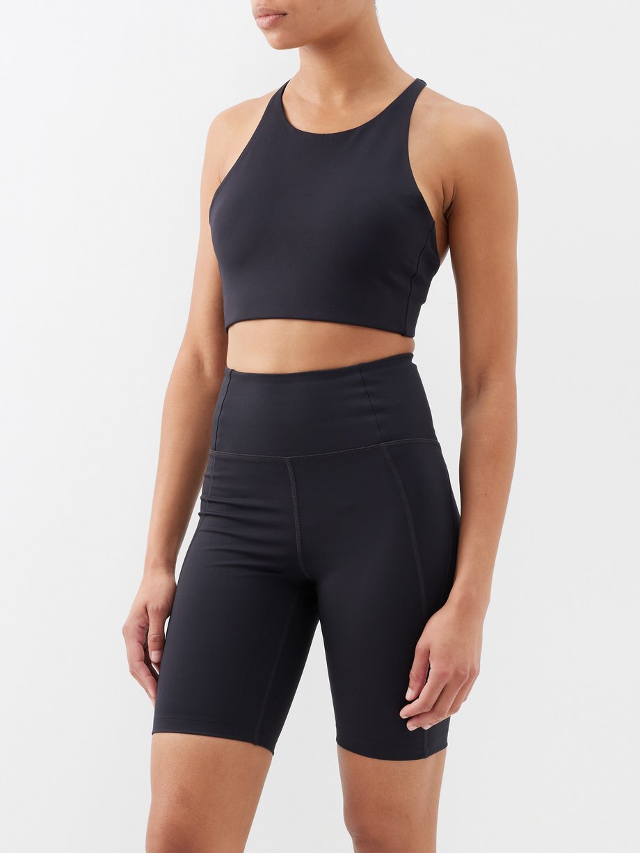 Girlfriend Collective Girlfriend Collective Topanga cross back sports bra  Black｜MATCHESFASHION（マッチズファッション)