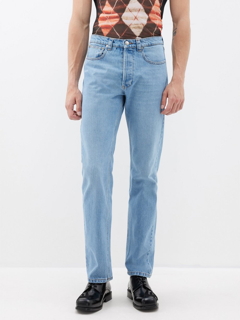 Stefan Cooke Blue Straight-leg jeans | 매치스패션, 모던 럭셔리 온라인 쇼핑