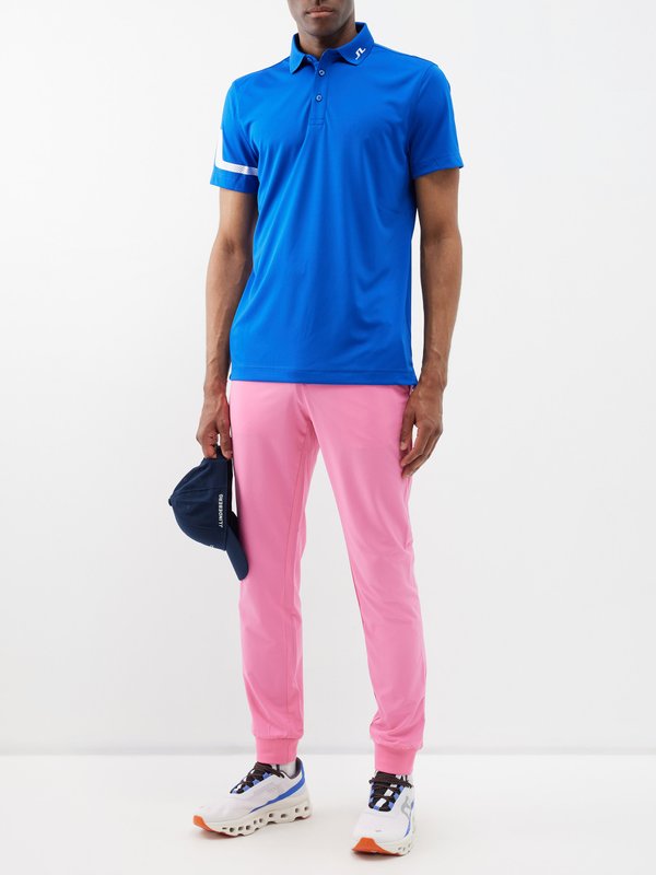 J. LINDEBERG J.Lindeberg - Black Heath Logo Golf Polo Shirt - Men'S -  Polyester for Men