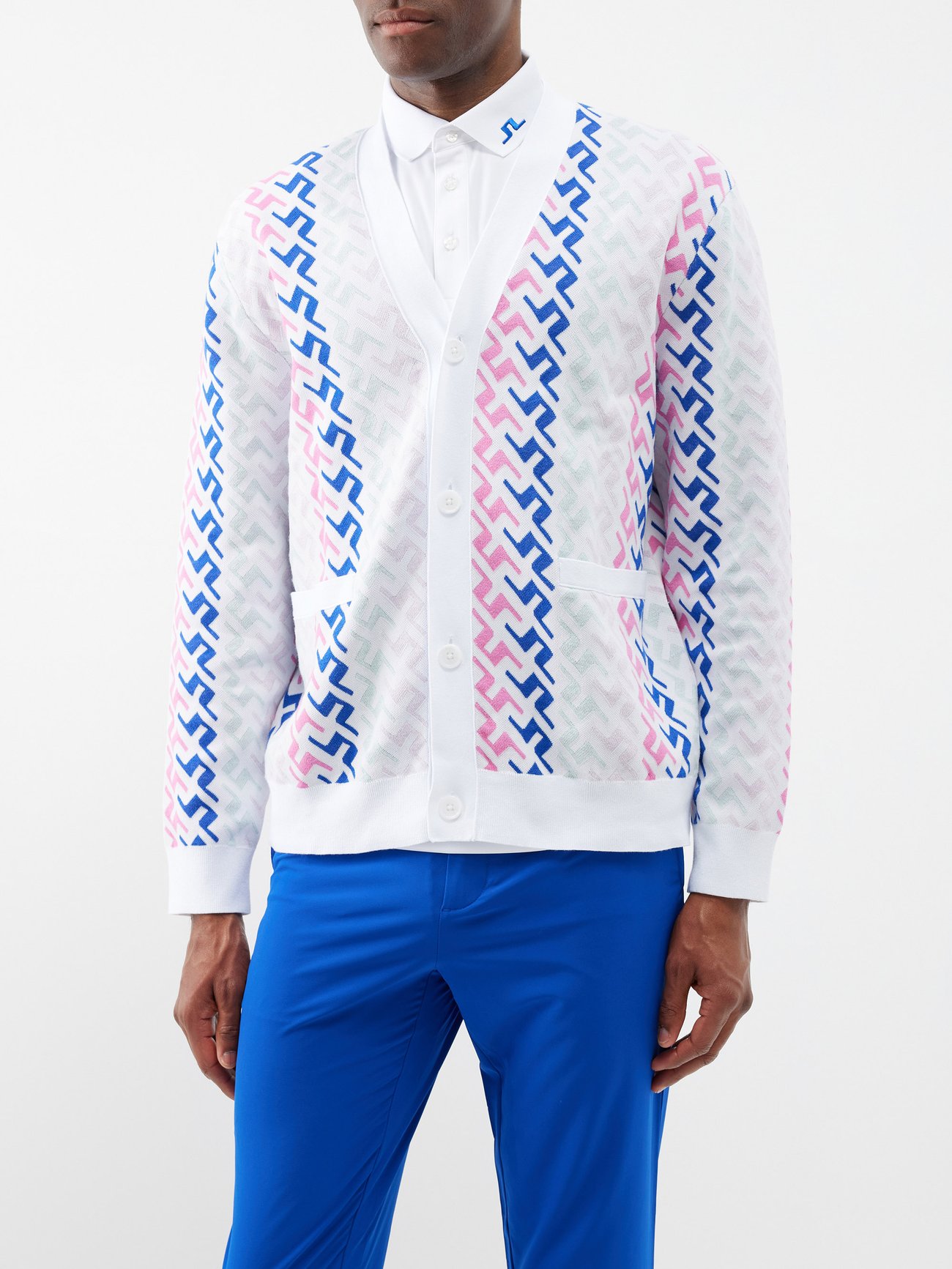 Vice logo-jacquard cotton-blend cardigan