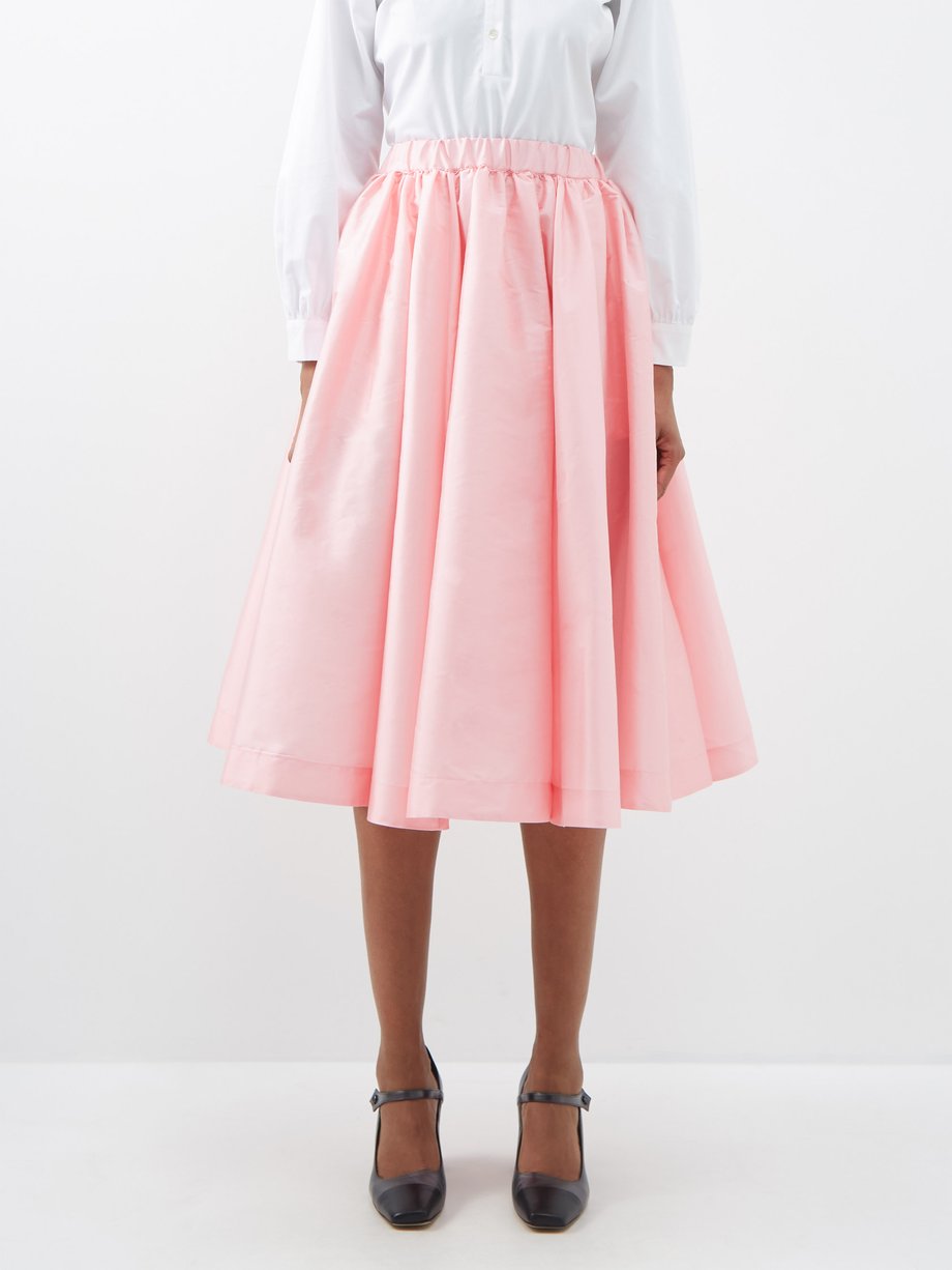 Pink Alice upcycled taffeta midi skirt | The Meaning Well | MATCHES UK