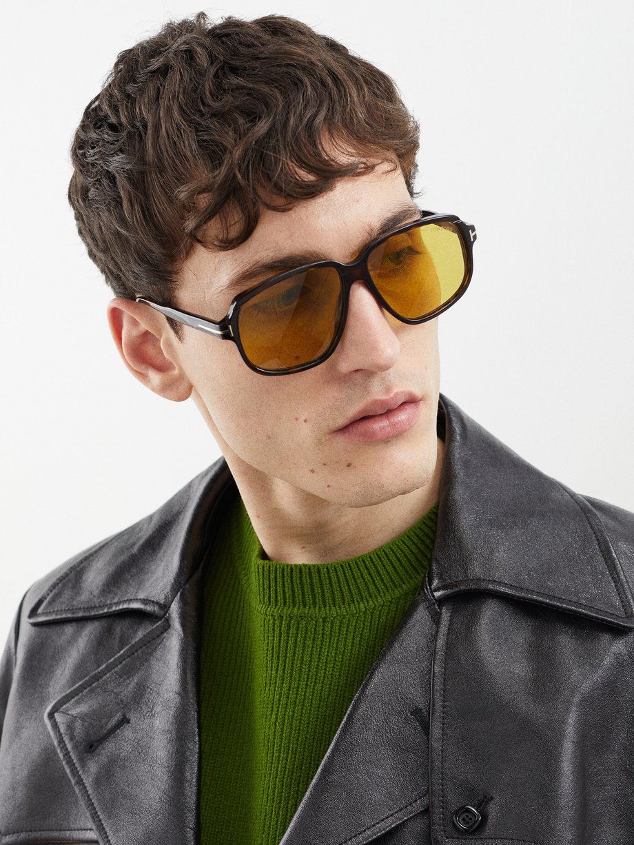 sædvanligt Savvy Misbrug Tom Ford Eyewear トム フォード Anton D-frame tortoiseshell-acetate sunglasses  DARK BROWN｜MATCHESFASHION（マッチズファッション)