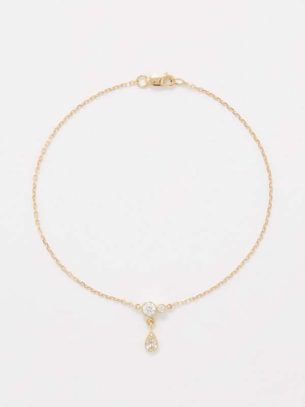 KATKIM (Katkim) Pear Serif diamond & 18kt gold bracelet
