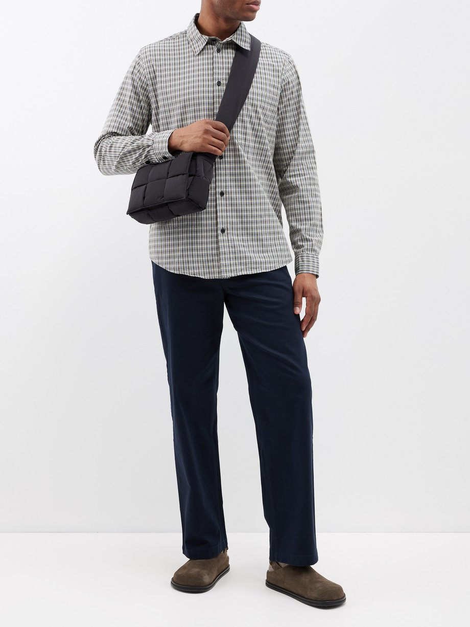 Grey Aster checked cotton-flannel shirt | Wood Wood | MATCHES UK