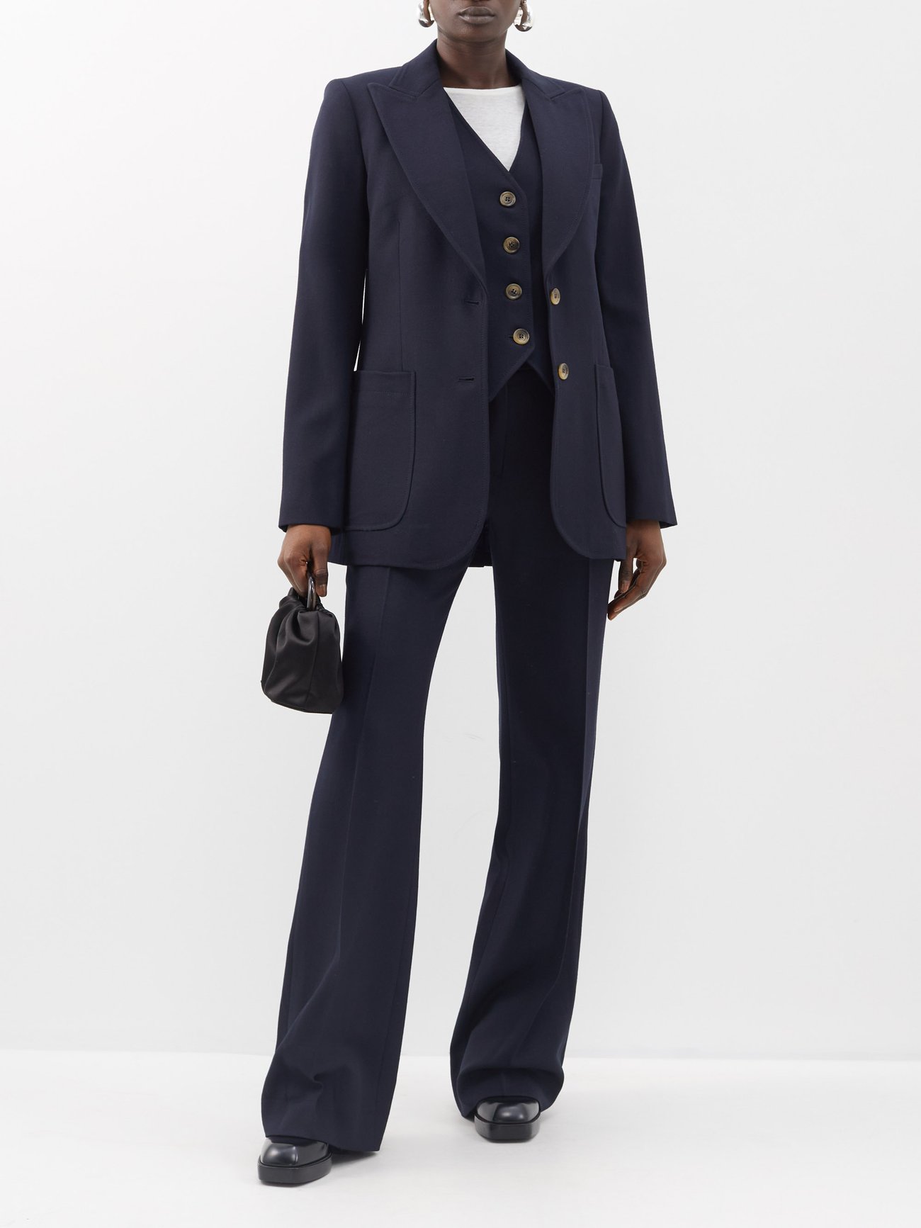 Navy St. James wool twill jacket Bella Freud MATCHES UK