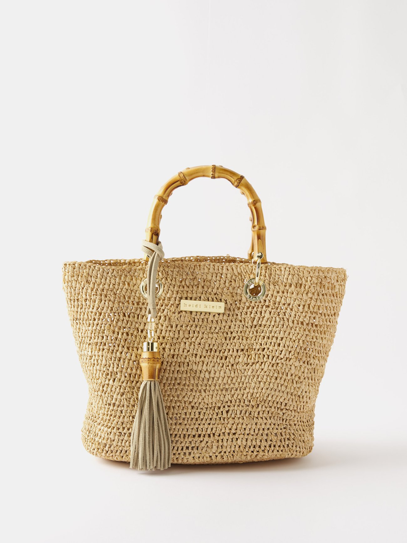 Savannah Bay mini bamboo-handle raffia basket bag video