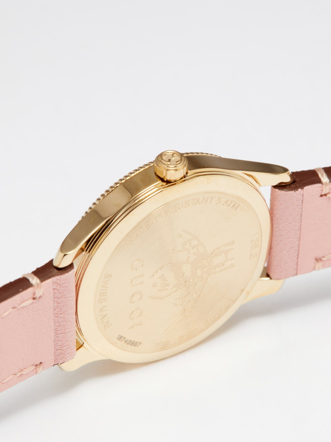 G-Timeless bee-motif gold PVD 29mm watch