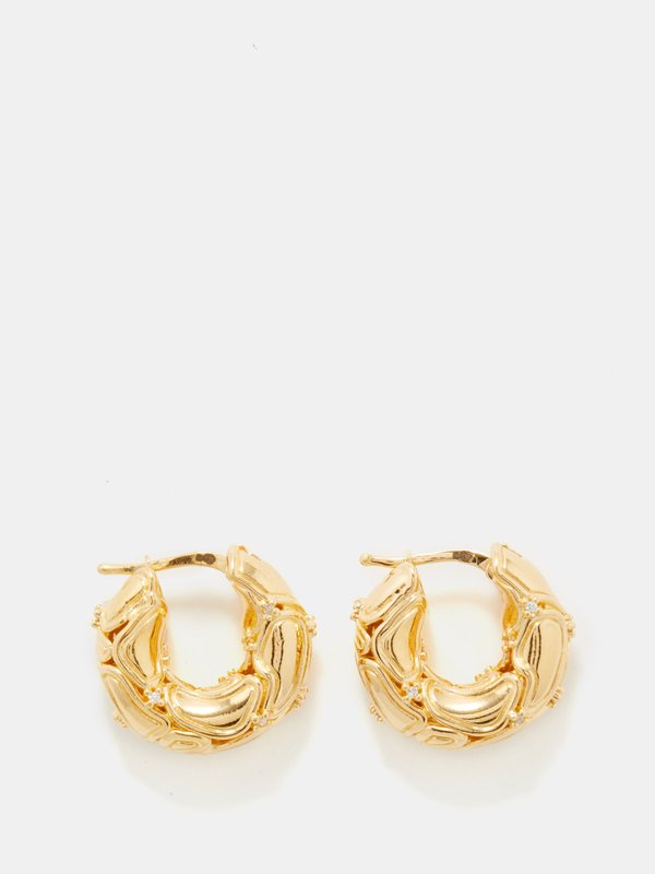 Bottega Veneta Lava 18kt gold-plated hoop earrings