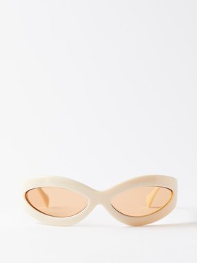 Port Tanger Summa thick oval-frame acetate sunglasses