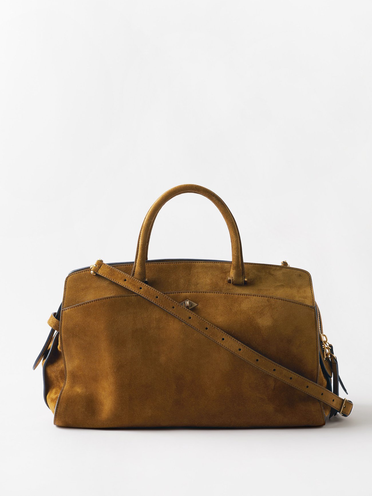 Tan Private Eye suede holdall | Métier | MATCHES UK