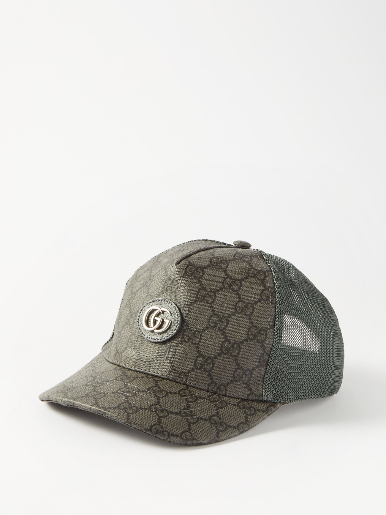 Grey GG Supreme coated-canvas baseball cap, Gucci