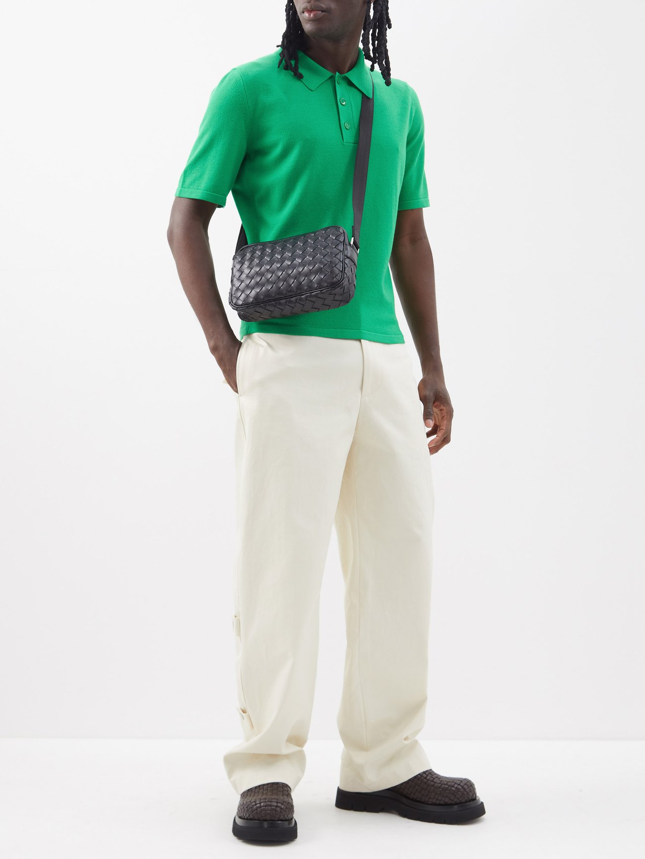 Bottega Veneta Cross-body Bag in Green for Men