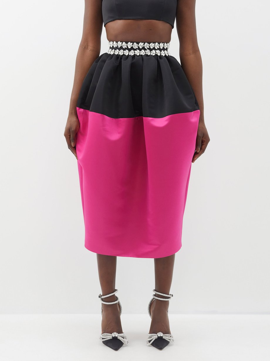 Harbison Saturn satin cocoon skirt