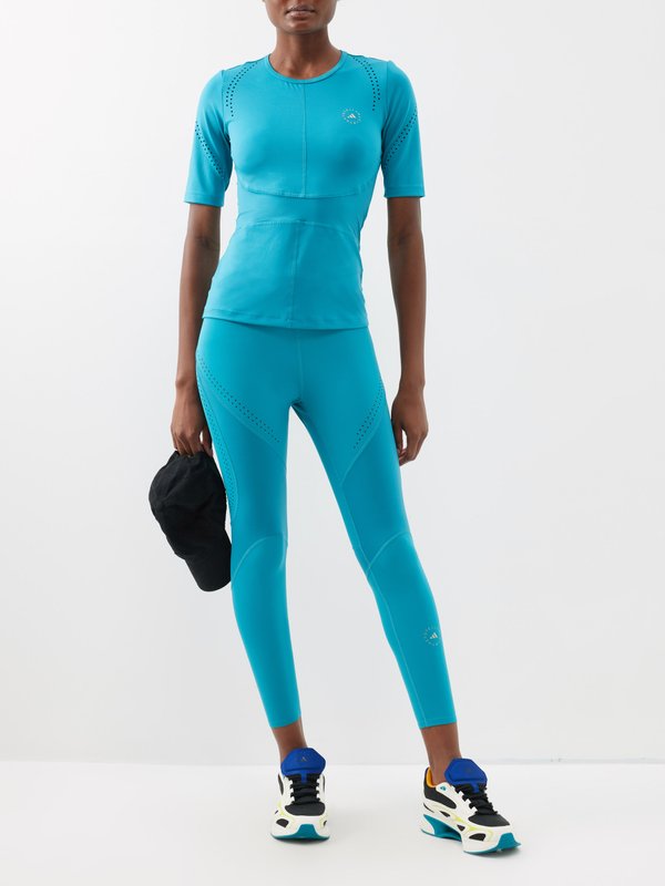 adidas by Stella McCartney Women's TruePurpose Logo Leggings in Blue