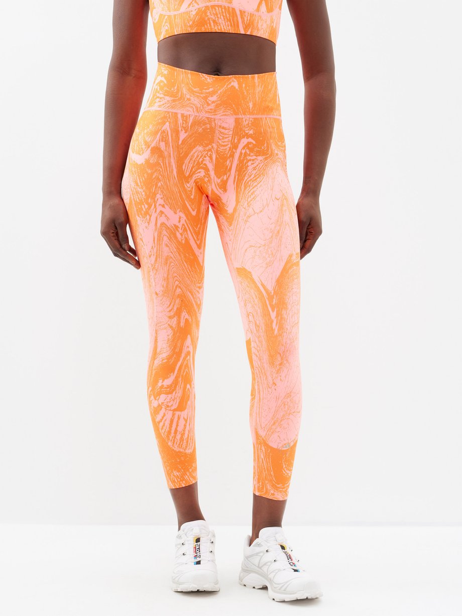 Orange TruePurpose Optime recycled fibre-blend leggings, adidas By Stella  McCartney