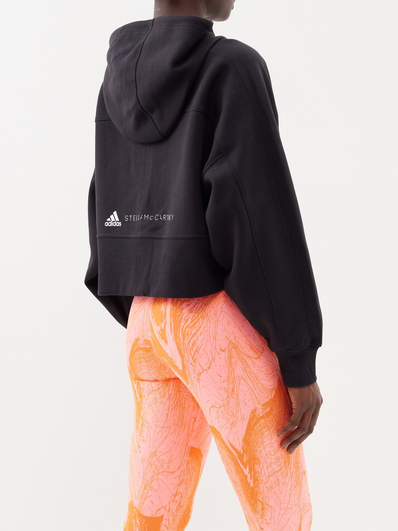 adidas by Stella McCartney ASMC printed cotton-blend hoodie