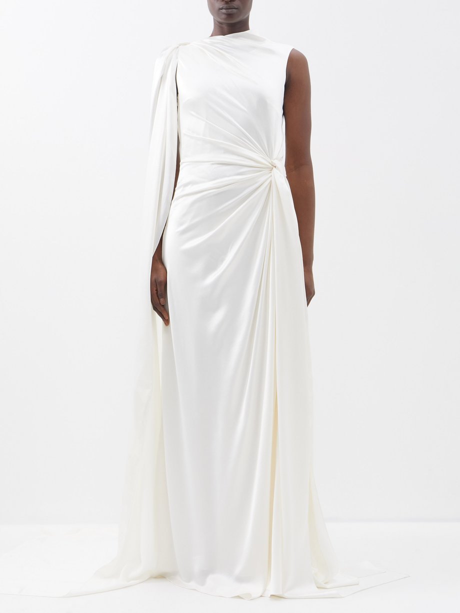 Roksanda Orien asymmetric draped silk-satin dress