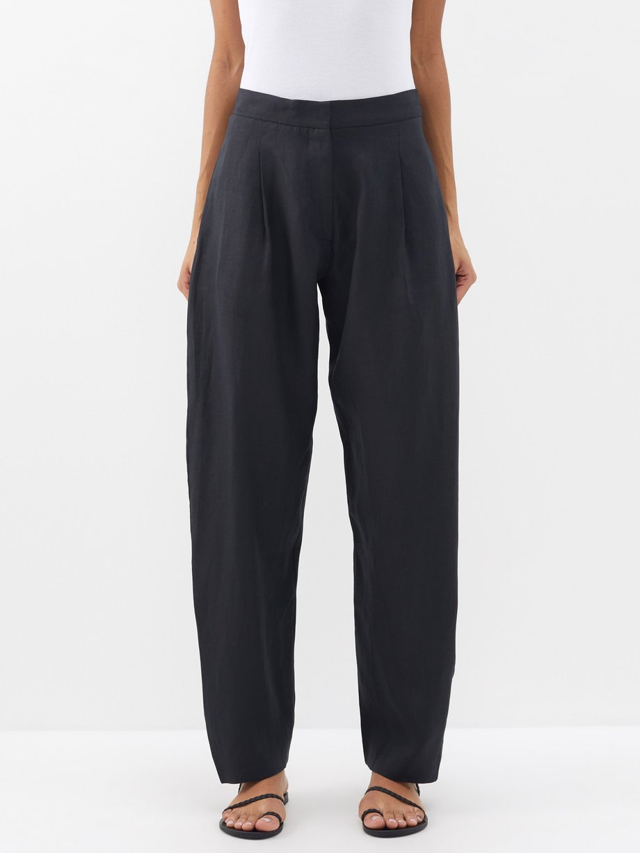 New Penny Trousers - Black Linen - Terry Macey