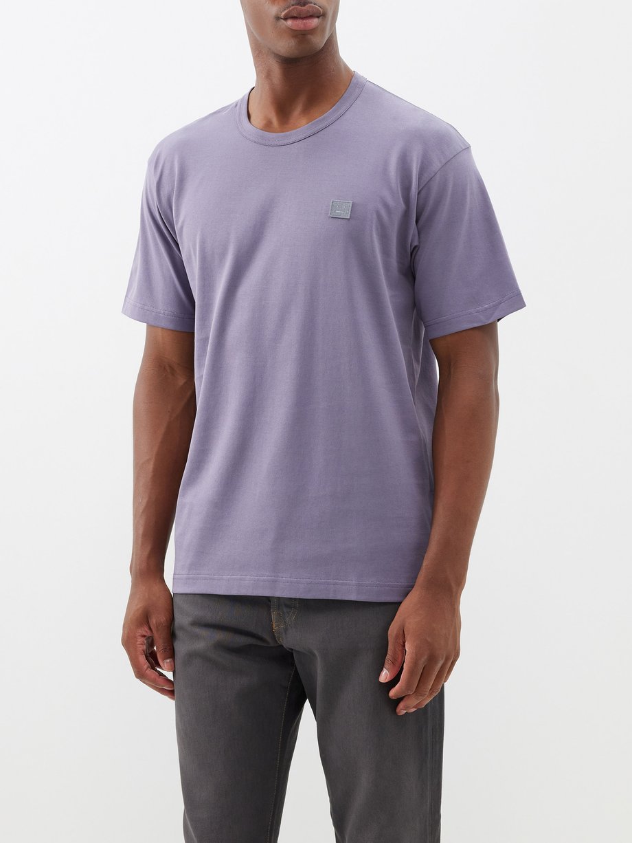 Purple Nash Face-logo cotton-jersey | Acne Studios | MATCHESFASHION US