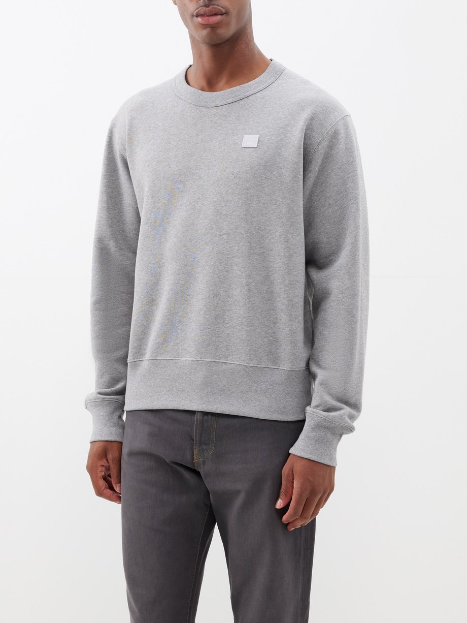 Grey Fairah Face-patch cotton-jersey sweatshirt | Acne Studios ...