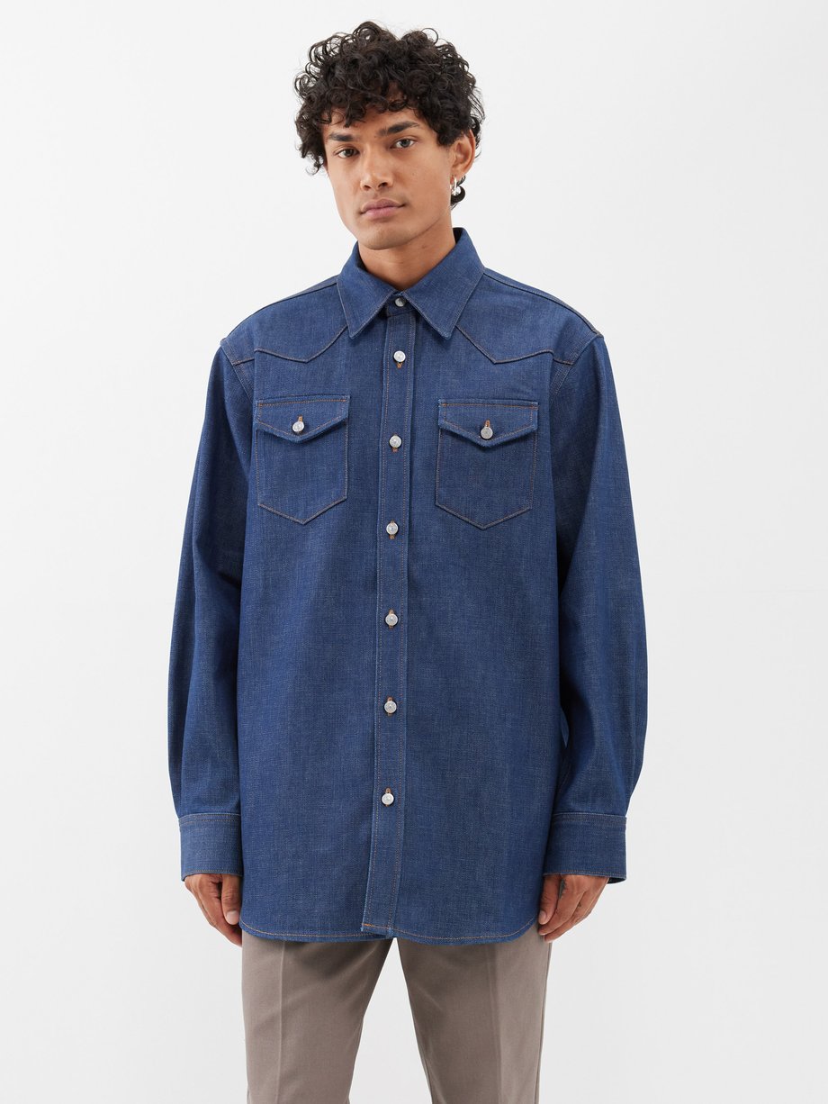 Blue Karty denim shirt | Acne Studios | MATCHESFASHION US