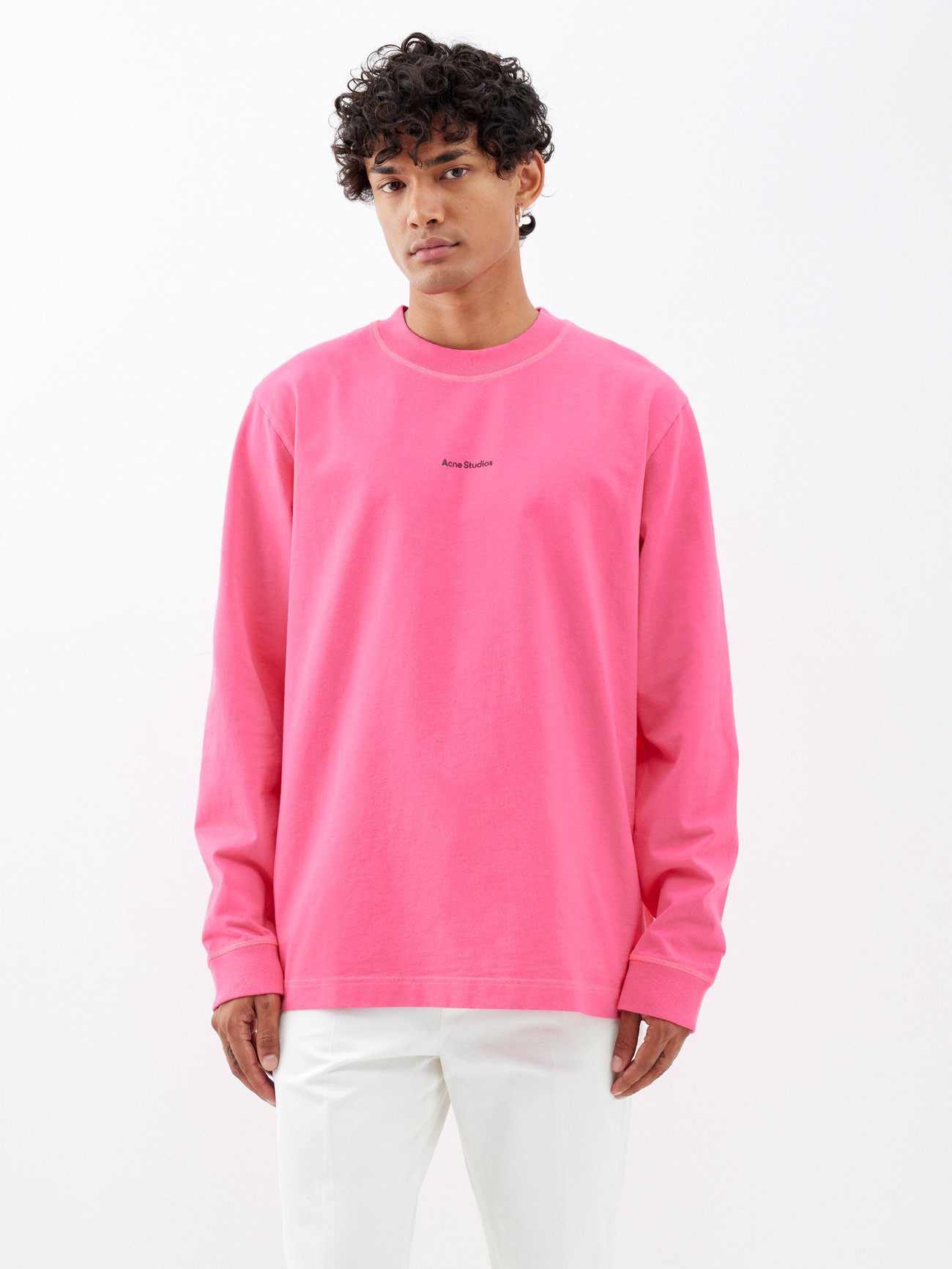 Studios Studios Erwin organic-cotton long-sleeved T-shirt Pink｜MATCHESFASHION（マッチズファッション)