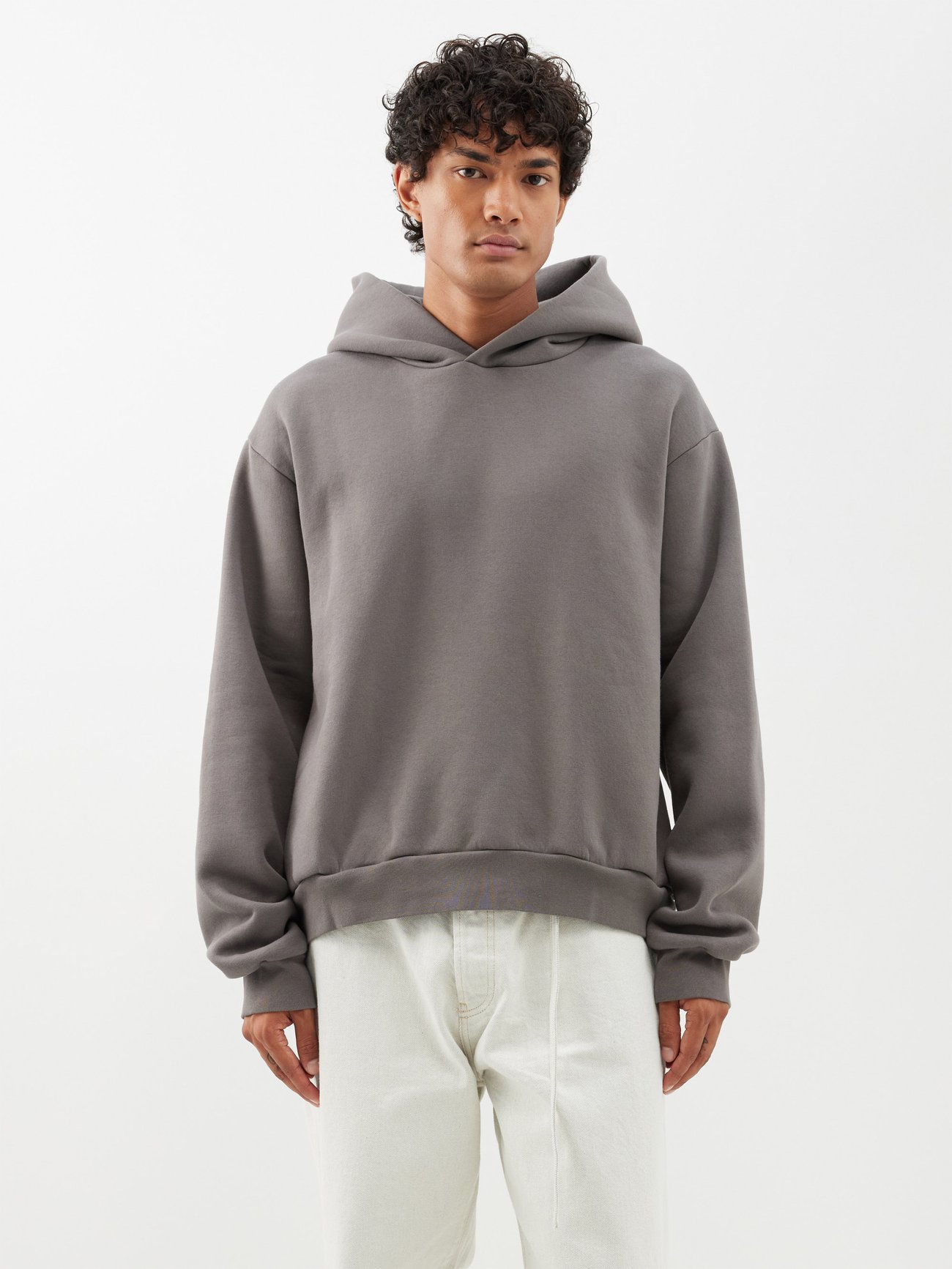 Grey Franziska cotton-blend hoodie | Acne Studios | MATCHESFASHION US