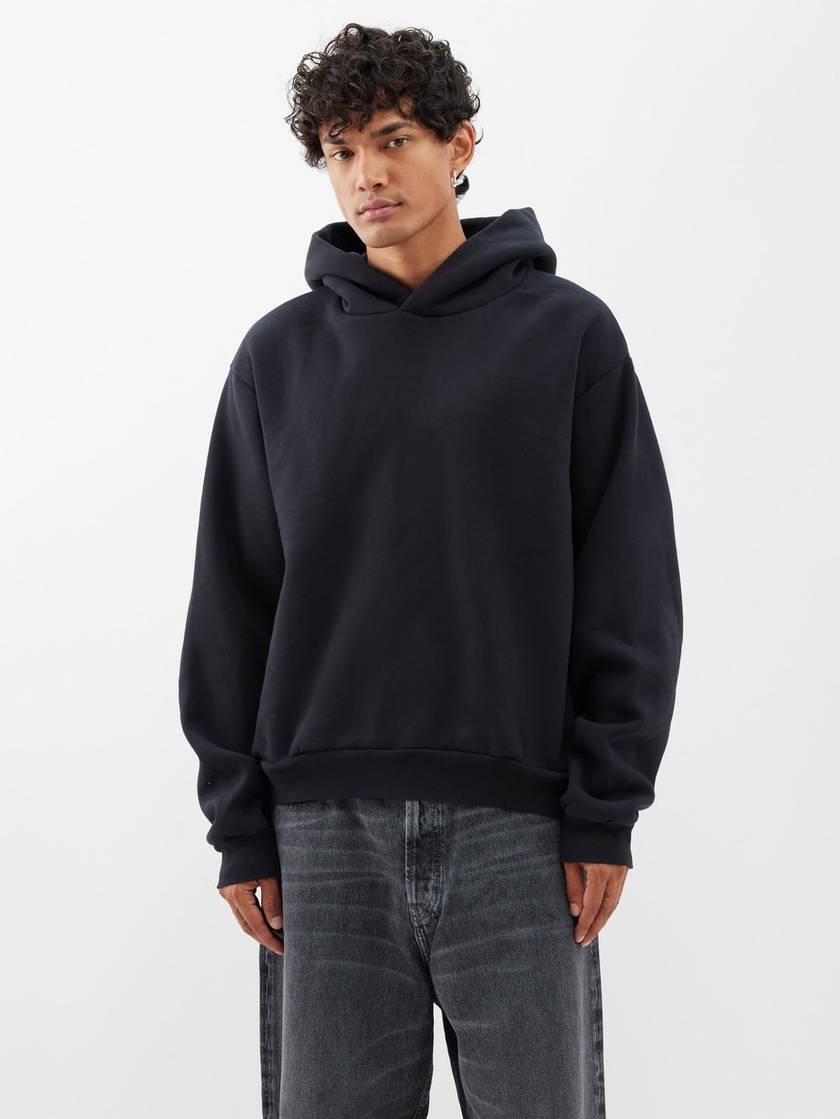 Black Franziska cotton-blend hoodie | Acne Studios | MATCHESFASHION UK