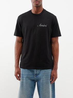 Amiri Bandana Bleach Paint Splatter-print T-shirt in Black for Men