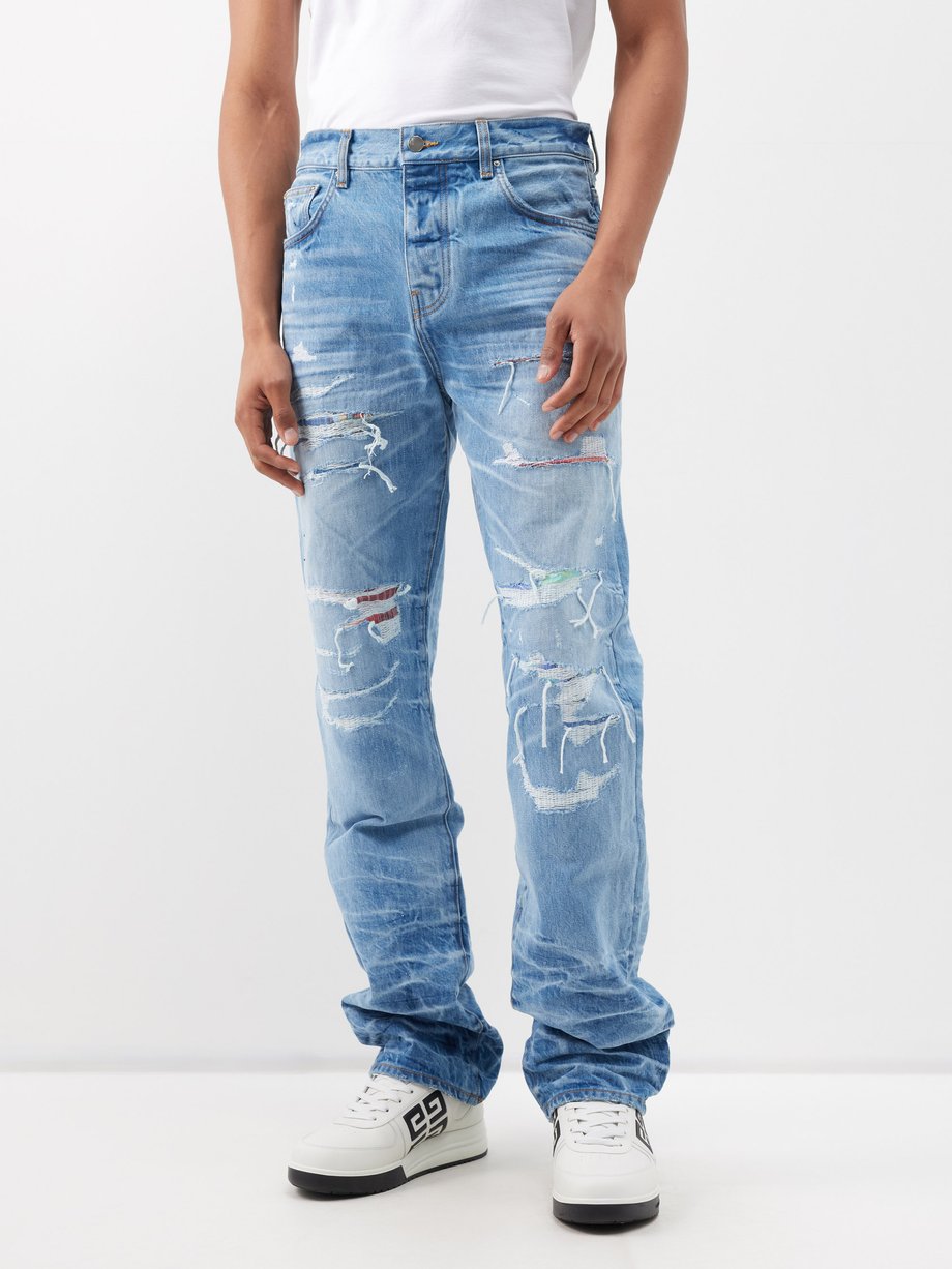 Blue Aloha straight-fit jeans | Amiri | MATCHES UK