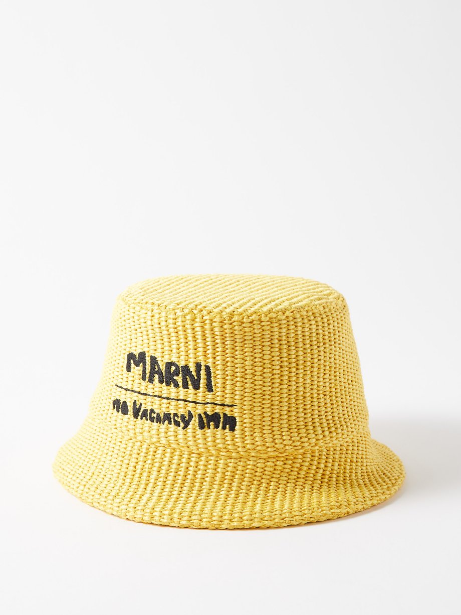 Yellow X No Vacancy Inn woven bucket hat | Marni | MATCHESFASHION AU