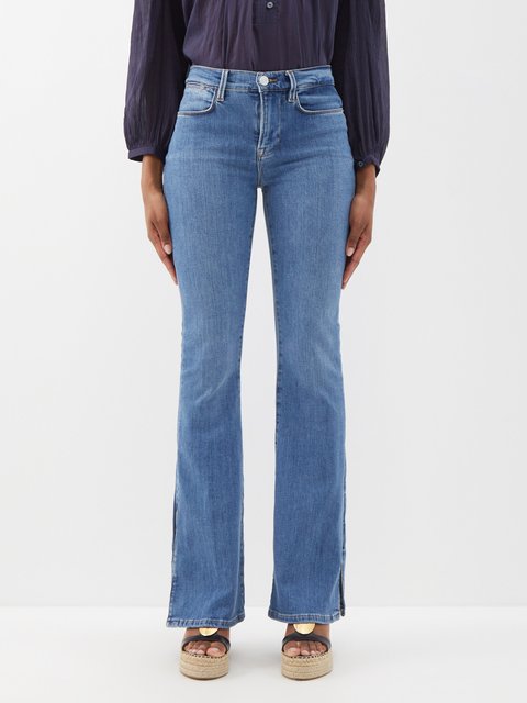 Blue Le High Flare slit jeans, FRAME