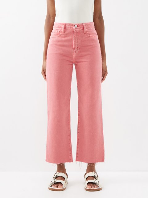 Pink Le Jane cropped jeans, FRAME