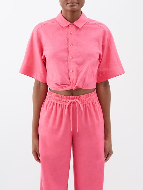 Womens Loretta Caponi pink Lace-Trim Silvia Pyjama Shorts