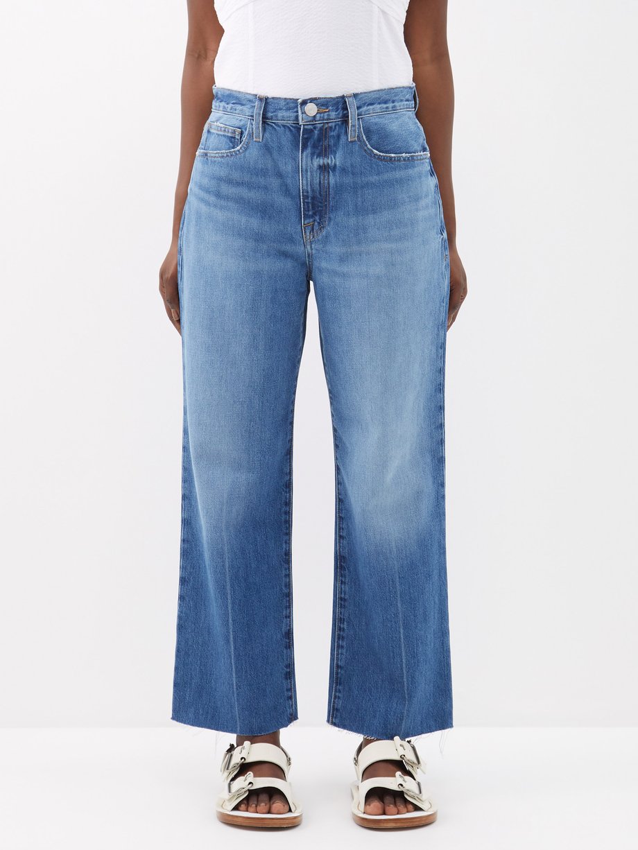 Blue Le Jane Crop straight-leg jeans | FRAME | MATCHES UK
