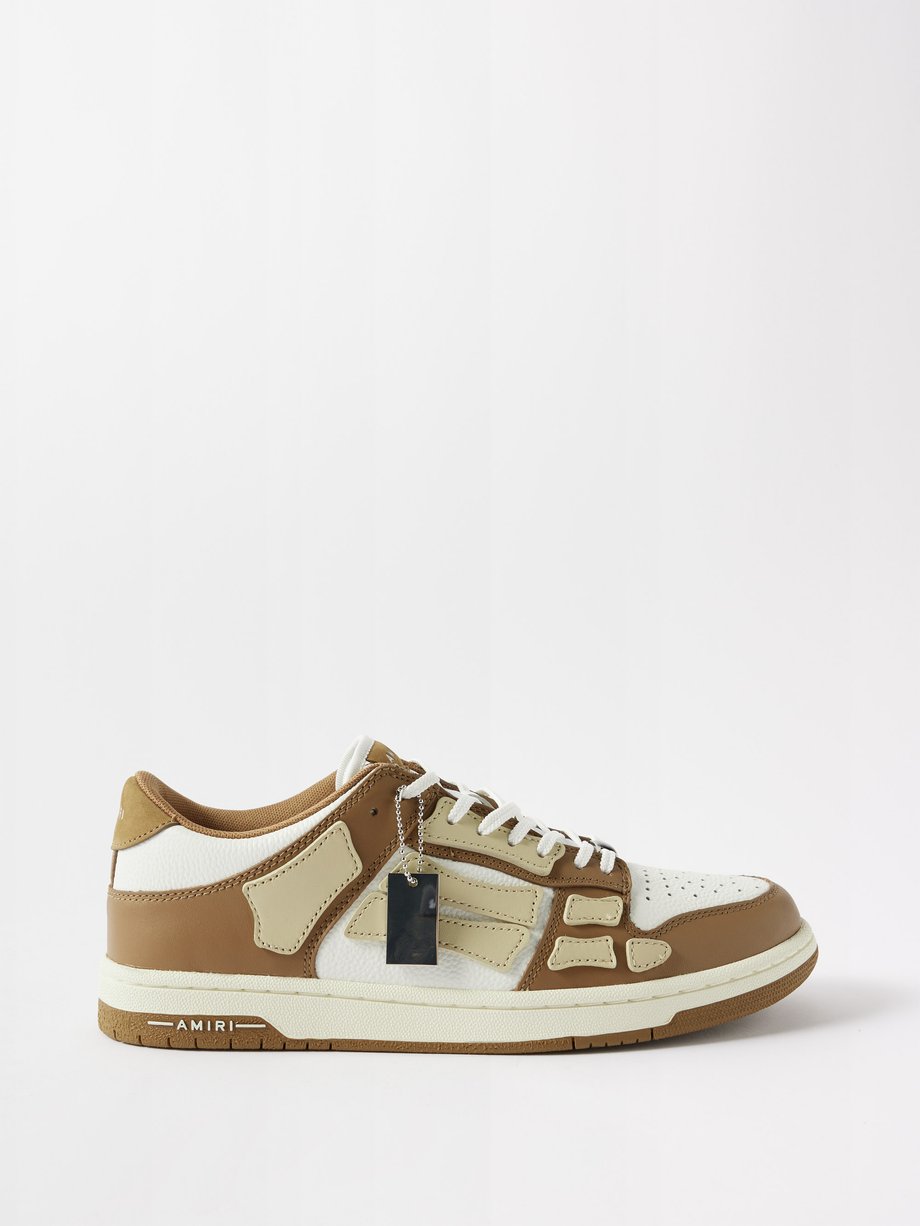 Brown Skel Top leather trainers | Amiri | MATCHESFASHION UK