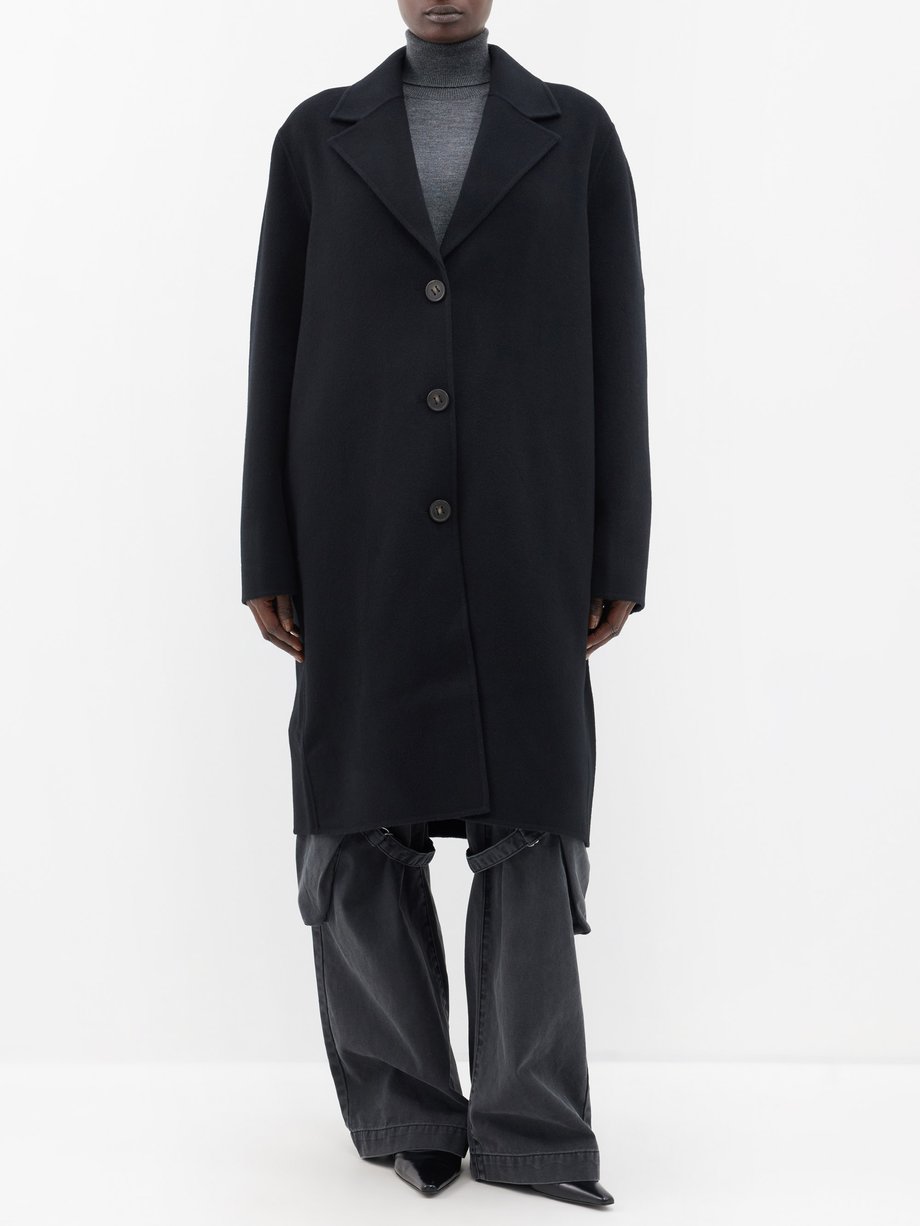 Black Avalon double-faced wool coat | Acne Studios | MATCHESFASHION AU