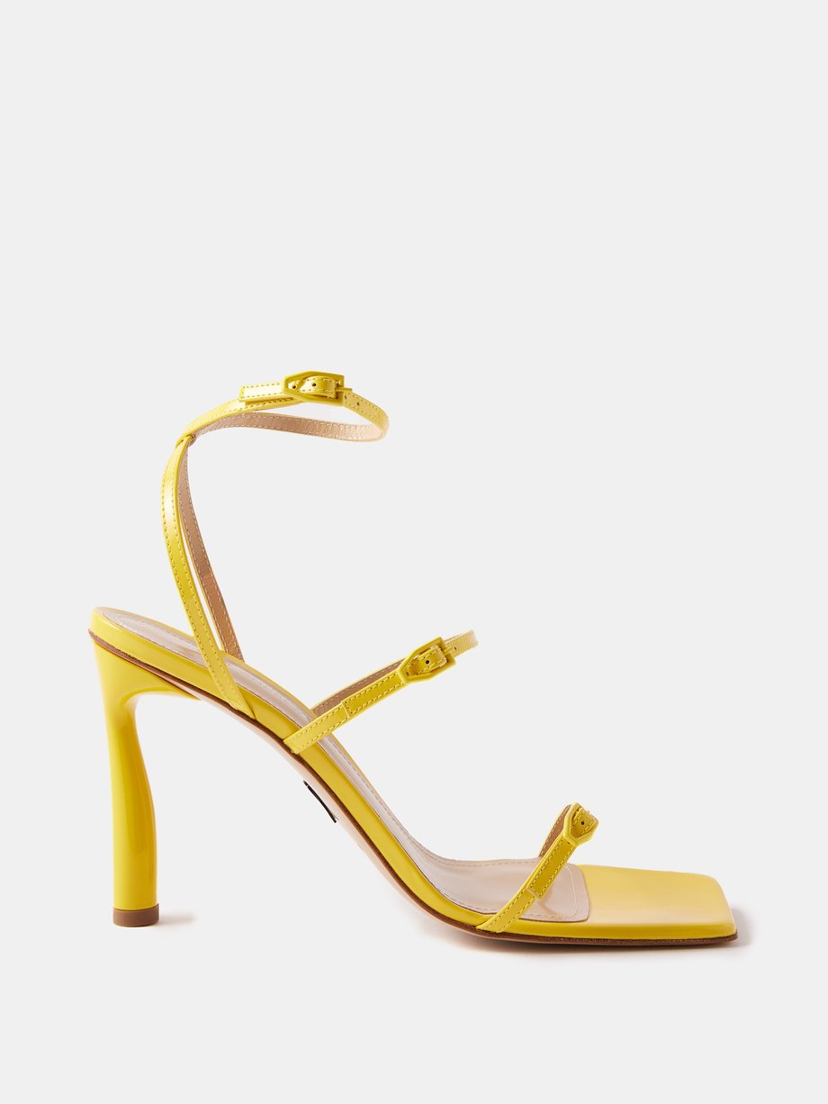 Yellow Slinky patent-leather sandals | Paul Andrew | MATCHES UK