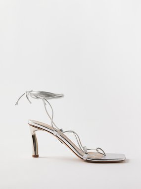 Paul Andrew Spaghetti metallic-leather sandals
