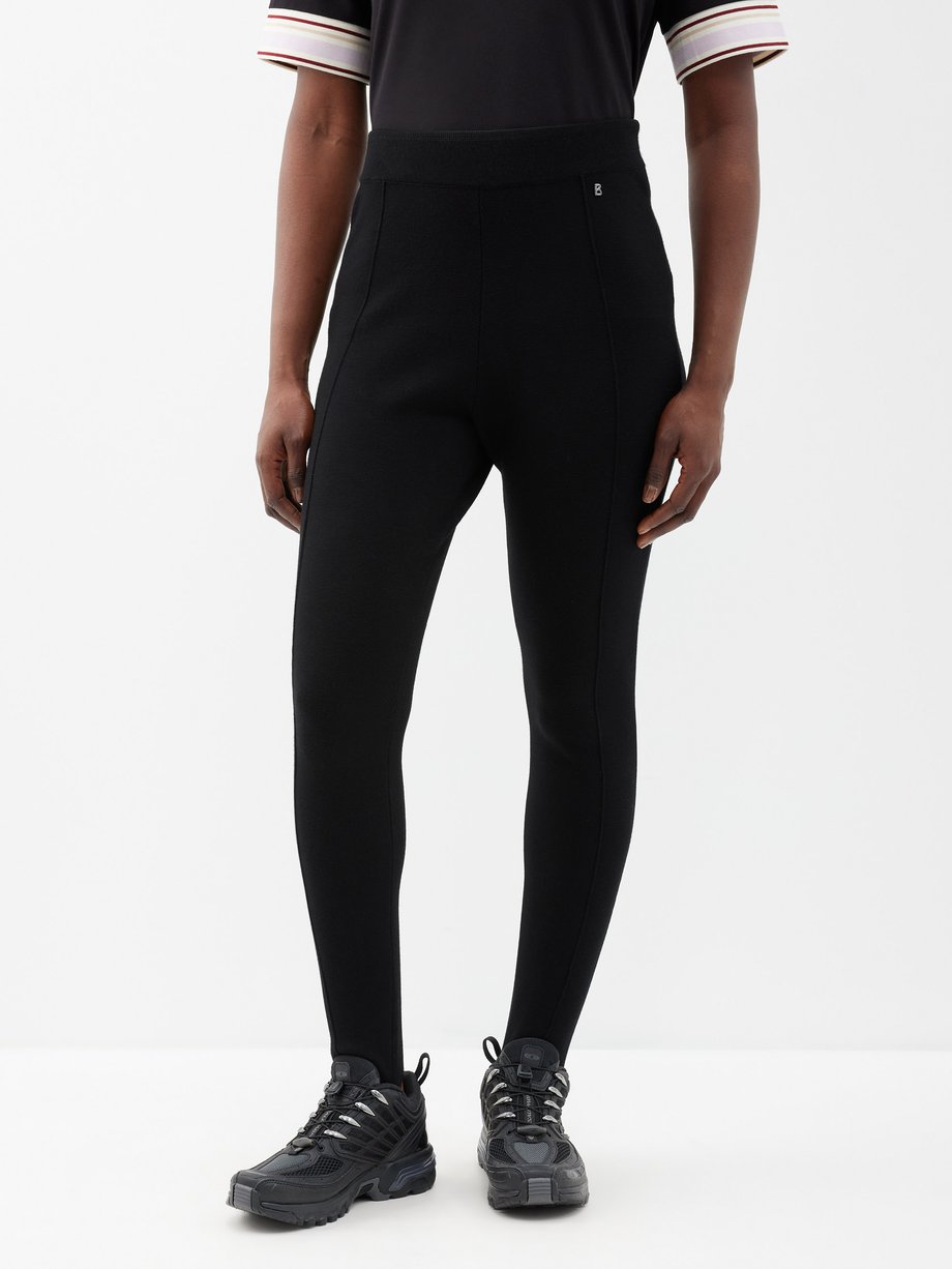 Black Erica technical-jersey stirrup leggings, Bogner