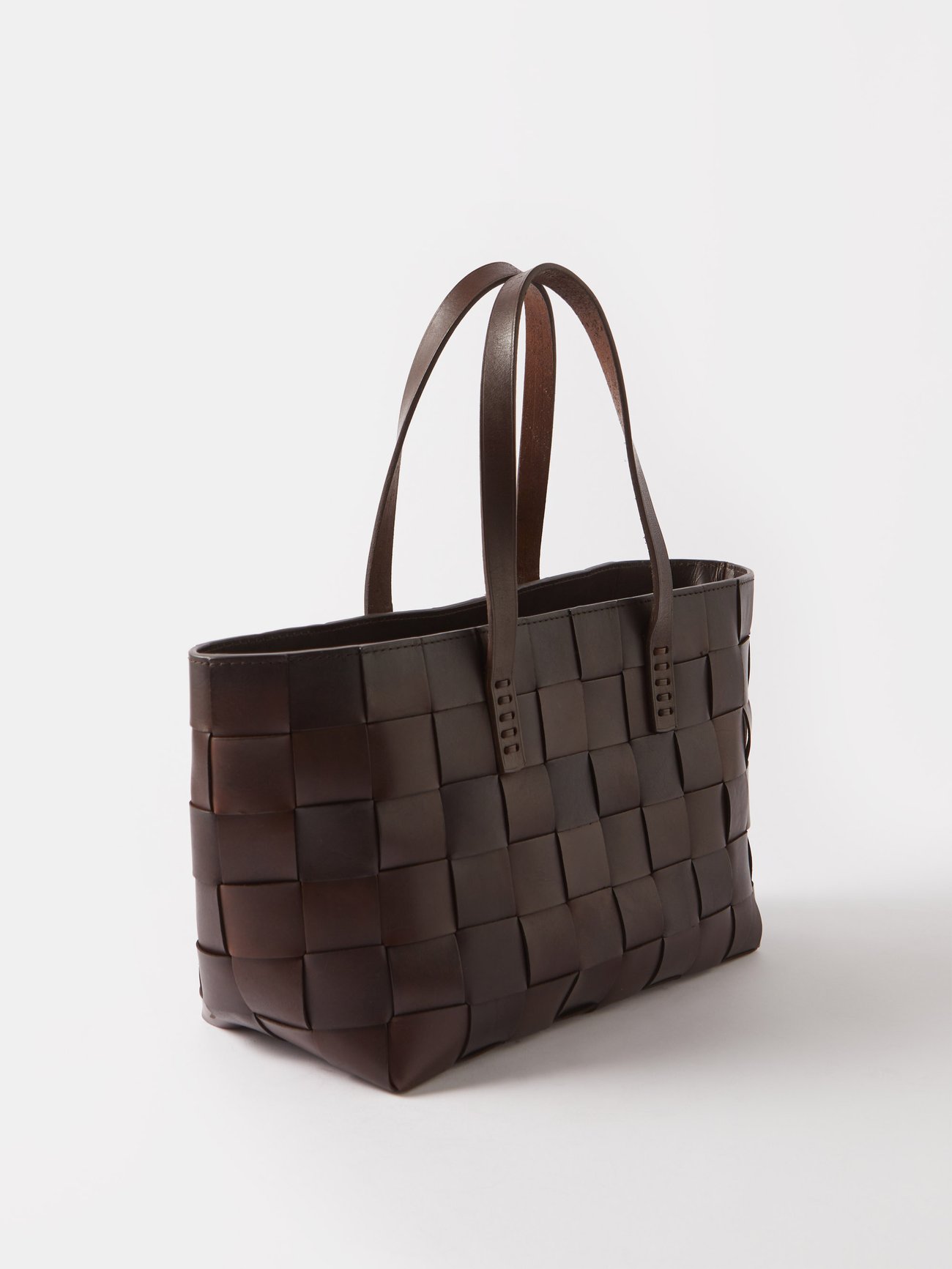 Dragon Diffusion - Japan Tote w/ woven handles Bordo Woven Leather Bag