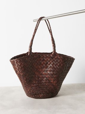Dragon Diffusion Egola woven-leather basket bag