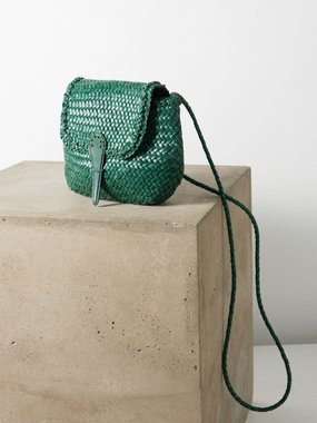 Dragon Diffusion City mini woven-leather cross-body bag