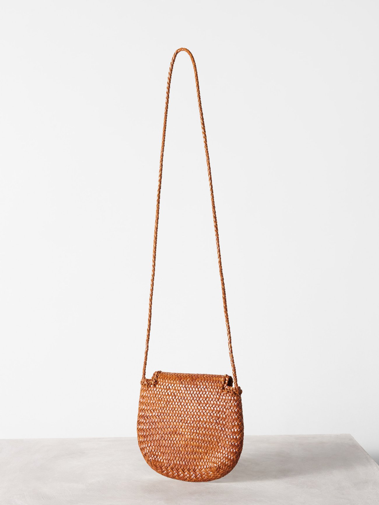 Dragon Diffusion - Mini City Bag Tan Woven Leather Bag