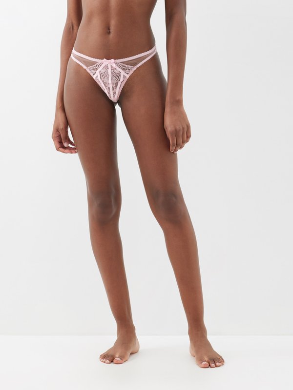 Agent Provocateur Rozlyn floral-lace tulle thong