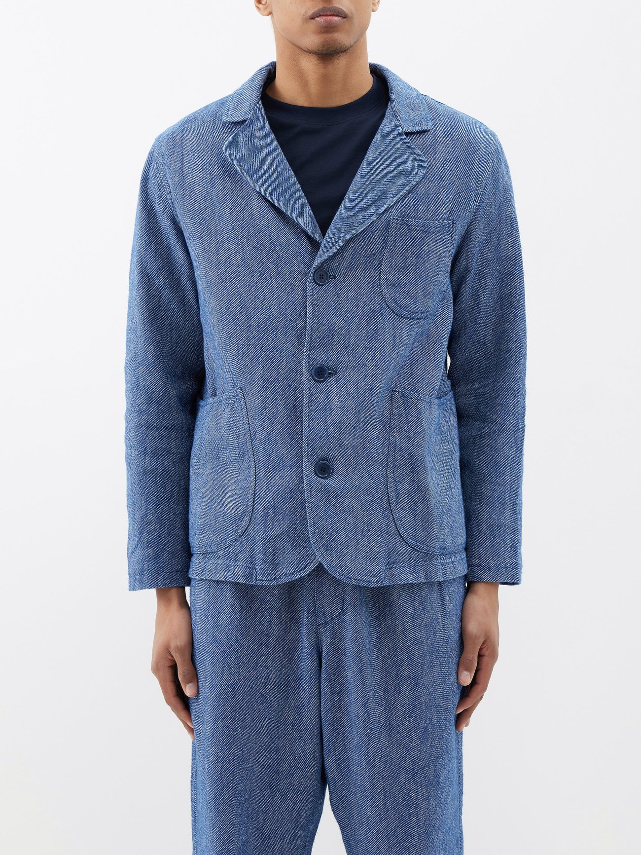 matchesfashion.com | Scuttlers patch-pocket linen-blend suit jacket