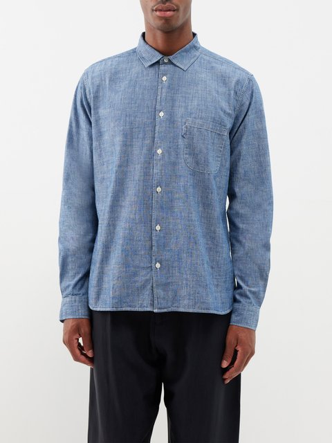 Blue Curtis organic-cotton denim shirt, YMC