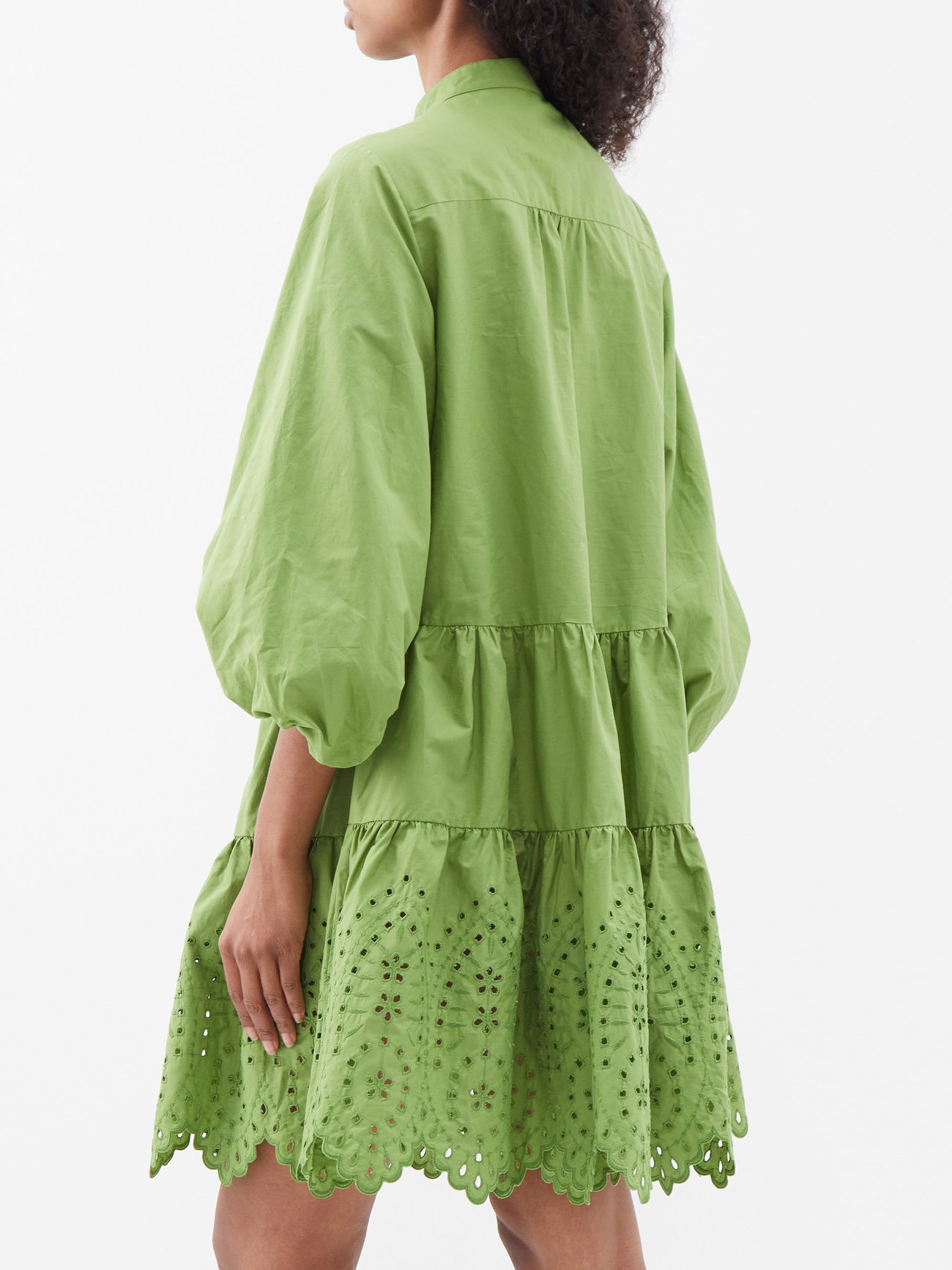 Green Vacation Winona Broderie Cotton-blend Dress Erdem, 51% OFF