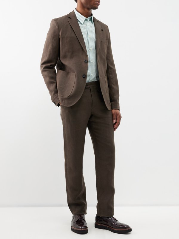 Oliver Spencer Theobald Oakes linen suit jacket